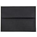 JAM Paper® Booklet Invitation Envelopes, A6, Gummed Seal, 30% Recycled, Black, Pack Of 25