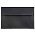 JAM Paper® Booklet Invitation Envelopes, A8, Gummed Seal, 30% Recycled, Black, Pack Of 25 1 thumbnail image