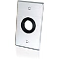 C2G 1in Grommet Cable Pass Through Single Gang Wall Plate - Brushed Aluminum - 1-gang