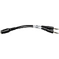 Eaton Tripp Lite Series 3.5 mm 4-Position to 3.5 mm 3-Position Audio Headset Splitter Adapter Cable (F/2xM), 6 in. (15.2 cm) - P31806NFMM 1 thumbnail image