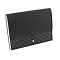 Realspace™ 13-Pocket Expanding File Case, 18" Expansion, Letter Size, Black/White 1 thumbnail image