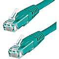 StarTech.com 20ft CAT6 Ethernet Cable - Green Molded Gigabit CAT 6 Wire - 100W PoE RJ45 UTP 650MHz - Category 6 Network Patch Cord UL/TIA - 20ft Green CAT6 up to 160ft