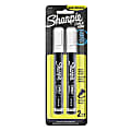 Sharpie® Wet-Erase Chalk Markers, Medium Point, White, Pack Of 2 Markers