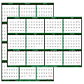 2026 SwiftGlimpse Yearly Reversible Erasable Wall Calendar, 32" x 48", White/Green, January To December 1 thumbnail image
