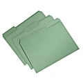 SKILCRAFT® Single-Ply Top File Folders, 100% Recycled, Green, Box Of 100 (AbilityOne 7530-01-566-4132)