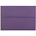 JAM Paper® Booklet Envelopes, #4 Bar (A1), Gummed Seal, Dark Purple, Pack Of 25