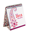 Office Depot® Brand Standup Monthly Desk Calendar, 5" x 5", Boho Floral, January to December 2018