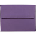 JAM Paper® Booklet Invitation Envelopes, A2, Gummed Seal, Dark Purple, Pack Of 25