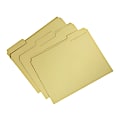 SKILCRAFT® Single-Ply Top File Folders, 100% Recycled, Yellow, Box Of 100 (AbilityOne 7530-01-566-4137)