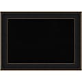 Amanti Art Rectangular Non-Magnetic Cork Bulletin Board, Black, 44” x 32”, Mezzanotte Espresso Wood Frame
