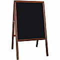 Flipside Stained Black Chalkboard Easel, 42" x 24", Brown Wood Frame 1 thumbnail image