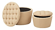 OSP Accents Lacey Tufted Storage Set, Milford Maize 1 thumbnail image