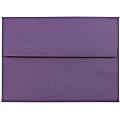 JAM Paper® Booklet Invitation Envelopes, A6, Gummed Seal, Dark Purple, Pack Of 25