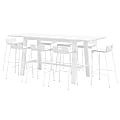 KFI Studios Midtown Bar Height Table & Bar Stool Set, White