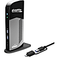 Plugable Hybrid USB-C & USB 3.0 Dual Monitor Laptop Docking Station, Windows and Mac Compatible - (Dual HDMI, 6x USB Ports, Gigabit Ethernet, Audio)