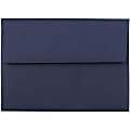 JAM Paper® Booklet Envelopes, #4 Bar (A1), Gummed Seal, Navy Blue, Pack Of 25 1 thumbnail image