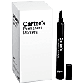 Avery® Carter's™ Permanent Markers, Chisel Tip, Large Desk-Style Size, Black, Box Of 12