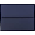 JAM Paper® Booklet Invitation Envelopes, A2, Gummed Seal, Navy Blue, Pack Of 25