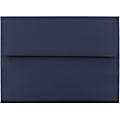 JAM Paper® Booklet Invitation Envelopes, A6, Gummed Seal, Navy Blue, Pack Of 25