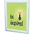 Deflecto Wall-Mount Display Frame, 9 3/4" x 12 1/4" With Mat, Silver 1 thumbnail image