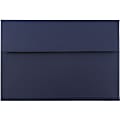 JAM Paper® Booklet Invitation Envelopes, A8, Gummed Seal, Navy Blue, Pack Of 25