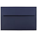 JAM Paper® Booklet Invitation Envelopes, A10, Gummed Seal, Navy Blue, Pack Of 25