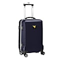 Denco Sports Luggage NCAA ABS Plastic Rolling Domestic Carry-On Spinner, 20" x 13 1/2" x 9", West Virginia Mountaineers, Navy