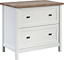 Sauder® Cottage Road 33-5/8"W x 20-1/2"D Lateral 2-Drawer File Cabinet, White/Lintel Oak 1 thumbnail image