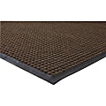 Genuine Joe Waterguard Indoor/Outdoor Floor Mat, 4' x 6', Chocolate Brown