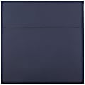 JAM Paper® Color Square Invitation Envelopes, 8 1/2" x 8 1/2", Gummed Seal, Navy Blue, Pack Of 25