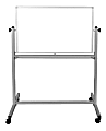 Luxor Magnetic Dry-Erase Whiteboard, 39" x 53 1/2", Aluminum Frame With Silver Finish