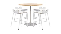 KFI Studios Proof High Bistro Table Set, White 1 thumbnail image