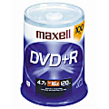 Maxell® DVD+R Recordable Media Spindle, 4.7GB/120 Minutes, Pack Of 100 1 thumbnail image