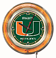 Holland Bar Stool Logo Clock, 15"H x 15"W x 3"D, Miami