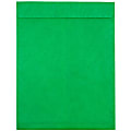 JAM Paper® Tyvek® Open-End 10" x 13" Catalog Envelopes, Self-Adhesive, Green, Pack Of 25