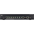 Cisco SF302-08 Layer 3 Switch - 10 Ports - Manageable - Gigabit Ethernet, Fast Ethernet - 10/100/1000Base-T, 10/100Base-TX - 3 Layer Supported - 2 SFP Slots - Power Supply - Rack-mountable - Lifetime Limited Warranty