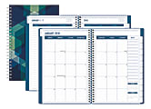 Office Depot® Brand Bold Arrows Weekly/Monthly Planner, 7" x 9", Blue, January to December 2018