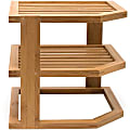 Lipper Bamboo Three-Tier Corner Shelf, Brown 1 thumbnail image