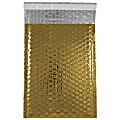 JAM Paper® Open-End Metallic Bubble Envelopes, 6 3/8" x 9 1/2" x 1/2", Gold, Pack Of 12