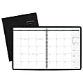 AT-A-GLANCE® 18-Month Academic Monthly Planner, 9" x 11", 30% Recycled, Black, July 2016-December 2017