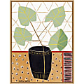 Amanti Art Gold Tablecloth 5 Plant by Marisa Anon Framed Canvas Wall Art Print, 24”H x 18”W, Maple