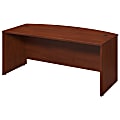 Bush Business Furniture Components Elite Bow Front Desk, 72"W x 36"D, Hansen Cherry, Premium Installation