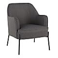 LumiSource Daniella Accent Chair, Black/Charcoal