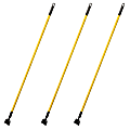Alpine Fiberglass Dust Mop Handles, 60", Black/Yellow, Pack of 3 Handles 1 thumbnail image