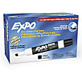 EXPO® Low-Odor Dry-Erase Markers, Chisel Tip, Black, Pack Of 12