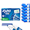 EXPO® Low-Odor Dry-Erase Markers, Chisel Point, Blue, Pack Of 12
