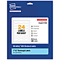 Avery® Ultra Duty® Permanent GHS Chemical Labels, 97178-WMU25, Rectangle, 1" x 2", White, Pack Of 600