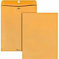 Quality Park Envelope, 28 Lb, Gummed Seal, Kraft Brown, Box Of 100