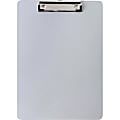 Business Source Plastic Clipboard - 8 1/2" x 11" Sheet Size - Plastic - Silver - 1 Each 1 thumbnail image