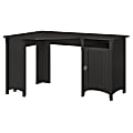 Bush Furniture Salinas 55"W Corner Desk With Storage, Vintage Black, Standard Delivery